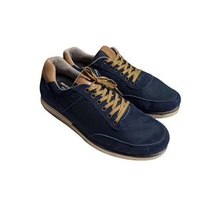 Skechers Arch Fit Air Cooled Extra Wide Navy Blue Lace Up Sneakers Men 12